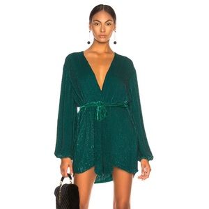 Retrofete Green Sequin Gabrielle Robe Dress